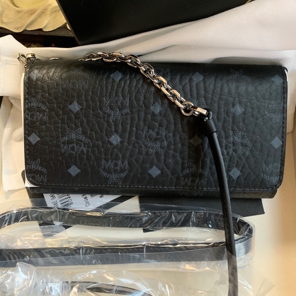 MCM Handbags - Authentic MCM VISETOS DIAMONDS Prints flap snap wallet /card / phone cro…